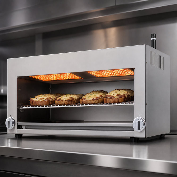 Product image #3 for Migali Competitor Series 36-Inch Countertop Liquid Propane Cheese Melter, 43,000 BTU, Stainless Steel