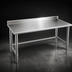 Thumbnail image #3 for Spec-Master Series 72-Inch x 30-Inch Stainless Steel Work Table with 4-1/2-Inch Backsplash and Tubular Base