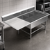 Thumbnail image #3 for John Boos Pro-Bowl 3-Compartment Platter Sink with 30-Inch Left Drainboard, 12-Inch Deep Bowls, 14-Gauge Stainless Steel