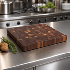 Thumbnail image #3 for John Boos Boos Block WALBBIT3-3025 End Grain American Black Walnut Island Countertop, 30"W x 25"D x 3" Thick