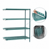 Thumbnail image #3 for Metro Super Erecta Pro Add-On Polymer Shelving Unit, 18 x 48 x 74 Inches, 4 Shelves