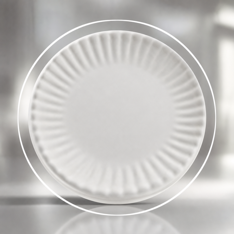 Product image #3 for American Metalcraft 7-3/8 Inch Round White Melamine Plate with Paper Plate Design