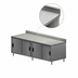Thumbnail image #3 for BK Resources 120-Inch Stainless Steel Chef Table with Cabinet Base and 5-Inch Backsplash