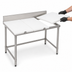 Thumbnail image #3 for Eagle Group 60-Inch x 30-Inch Poly Top Cutting Table with 4-1/2-Inch Stainless Steel Backsplash