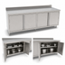 Thumbnail image #3 for John Boos 108-Inch W x 36-Inch D Enclosed Base Work Table with Hinged Doors, 14-Gauge 300-Series Stainless Steel Top, 5-Inch Backsplash