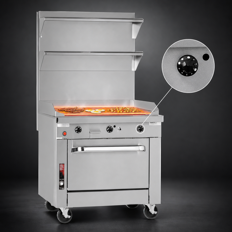 Product image #3 for Southbend Platinum 36-Inch Heavy Duty Gas Sectional Range with Full-Width Thermostatic Griddle and Standard Oven