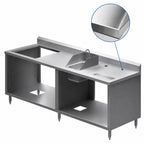 Thumbnail image #3 for BK Resources MOD-BTSD 96-Inch Underbar Soda Dispenser Cabinet with Hand Sink and 18-Inch Urn Trough