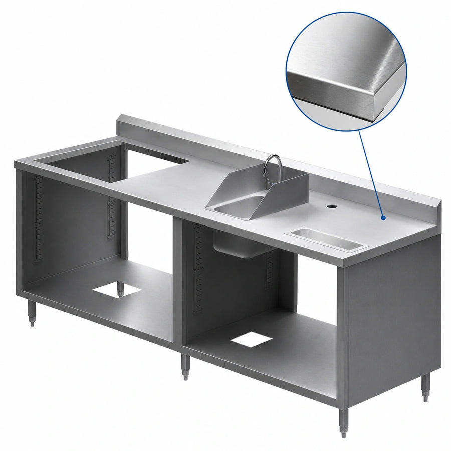 14-Gauge 304 Stainless Steel Top