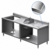 Thumbnail image #3 for BK Resources 96-Inch Underbar Soda Dispenser Cabinet with Hand Sink and Urn Trough