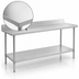 Thumbnail image #3 for Eagle Deluxe Series Stainless Steel Work Table with 4-1/2 Inch Backsplash and Adjustable Undershelf, 144 x 30 Inches