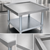 Thumbnail image #3 for Heavy-Duty Stainless Steel Machine Stand with Adjustable Shelf and Marine Edge, 36 x 30 x 20-1/4 Inches