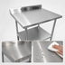 Thumbnail image #3 for Sapphire 48-Inch x 24-Inch Stainless Steel Work Table with 5-Inch Backsplash and Undershelf