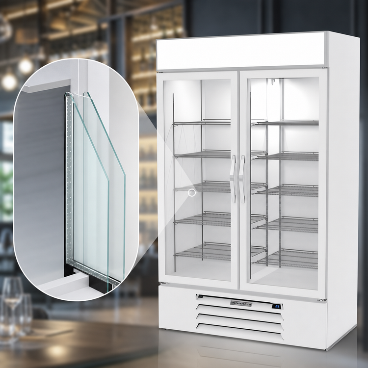 Product image #3 for Beverage-Air MarketMax 52-Inch Two-Section Bottom-Mount Reach-In Wine Merchandiser