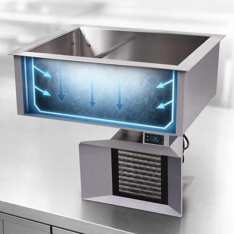 Product image #3 for Alto-Shaam EcoSmart 200-CW Drop-In Self-Contained Refrigerated Cold Well, 2 Full-Size Pan Capacity
