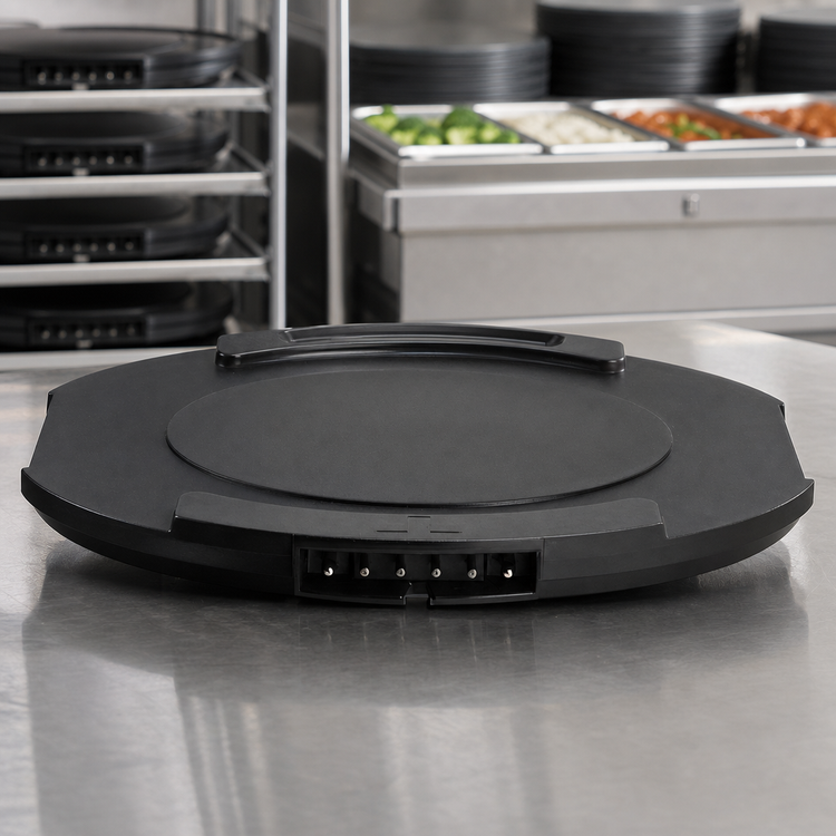 Product image #4 for Cambro Camduction® Black Meal Delivery Pellet, 8 x 7-1/2 x 3/4 Inches