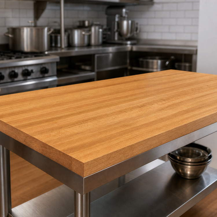 Product image #3 for John Boos Appalachian Red Oak Island Countertop, 72 x 27 x 1-1/2 Inch, Edge Grain, Varnique Finish