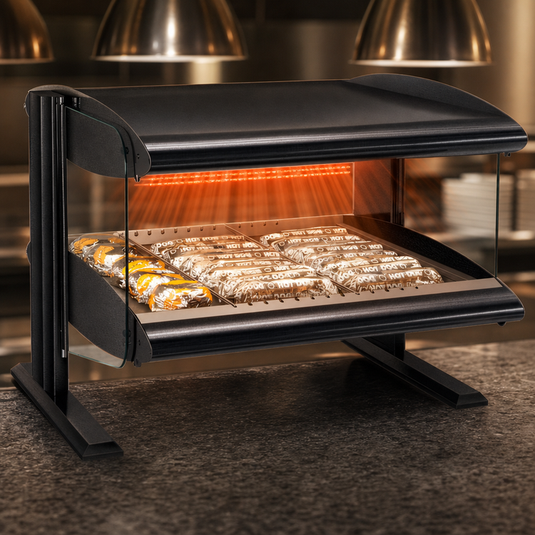 Product image #3 for Hatco HXMH-30 Horizontal Heated Merchandiser Hot Food Warmer, 30-Inch Countertop, 1 Shelf