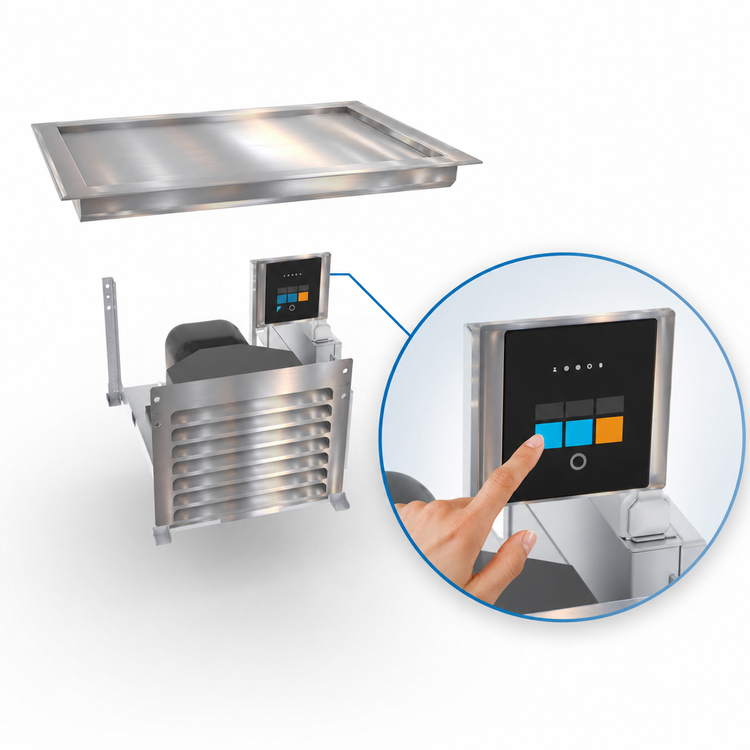 Product image #2 for Duke HotFrost™ Recessed Hot Top Only Slim Line Overshelf Warming Shelf, 29 x 21 Inches