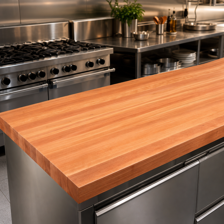 Product image #3 for Boos Block American Cherry Edge-Grain Kitchen Countertop with Varnique Finish, 120 x 32 x 3 Inches
