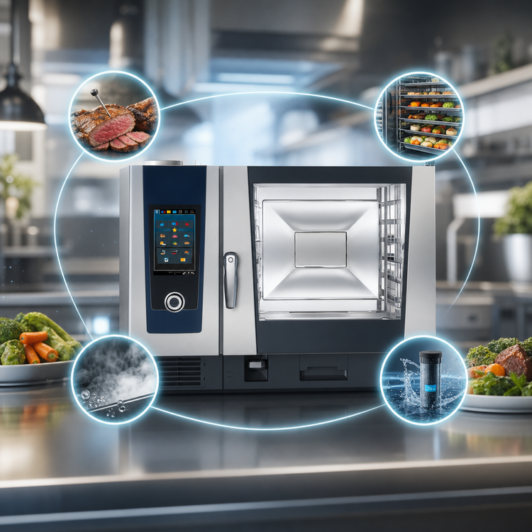 Product image #3 for RATIONAL iCombi Pro 6-Full Size Electric Countertop Combi Oven with AutoDose, 480/440V 3-Phase