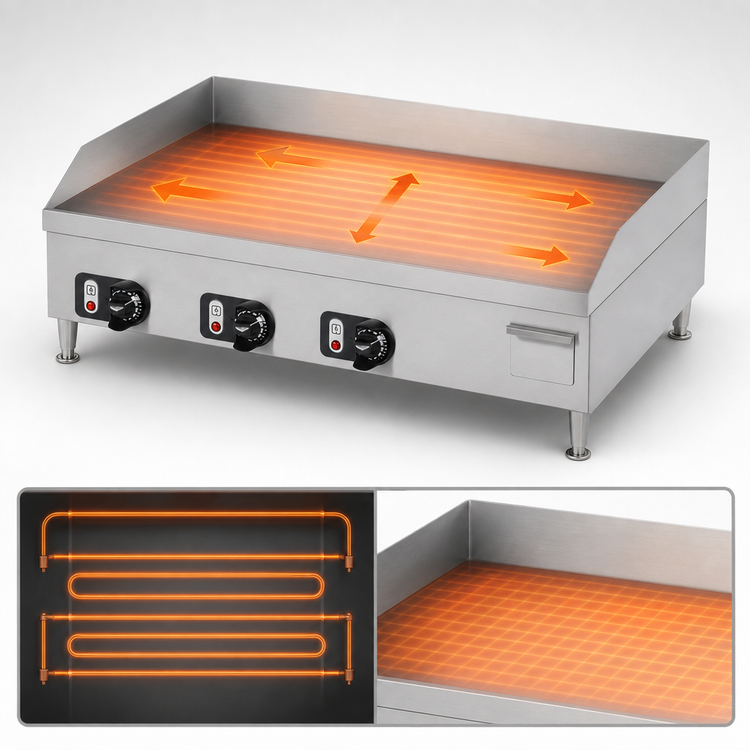 Product image #3 for Vollrath Cayenne 36-Inch Countertop Electric Flat Top Griddle, 220V, 8.4 kW
