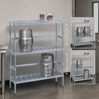 Thumbnail image #3 for Channel Manufacturing KAR42 Adjustable Aluminum Keg Rack, 4 Half-Barrel or 12 1/6-Barrel Capacity, 42 x 17 x 68 Inches