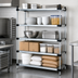 Thumbnail image #3 for Quantum Commercial Solid Shelving Starter Kit, 72 x 21 x 63 Inches, 5 Shelves