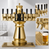 Thumbnail image #3 for Glastender Vienna 8-Faucet Air-Cooled Draft Dispensing Tower with Surface-Mount Drain Pan, Polished Brass