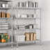 Thumbnail image #3 for Eagle Group 4-Tier Add-On Wire Shelving Unit, 48 x 24 x 63 Inches, Chrome-Plated