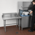 Thumbnail image #3 for Advance Tabco Special Value Series Left-Mount Straight Dish Table with 10.5-Inch Backsplash, 35 x 30 Inches