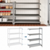Thumbnail image #4 for Cambro Camshelving Premium 4-Shelf Vented and Solid Stationary Add-On Polymer Shelving Unit, 48