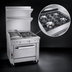 Thumbnail image #3 for Southbend Platinum 36-Inch Heavy Duty Gas Range with 4 Open Burners, 12-Inch Charbroiler and Convection Oven