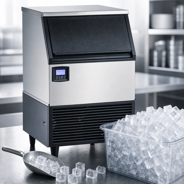 Product image #3 for Maxx Ice Digital Undercounter Full Dice Cube Ice Maker with Bin, Air-Cooled, 152 lb Daily Production, 75 lb Storage