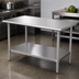 Thumbnail image #3 for Sapphire Manufacturing 72 Inch x 18 Inch Stainless Steel Top Work Table with Undershelf
