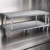 Thumbnail image #3 for Heavy Duty Double Pass-Thru Shelf With Over Shelf, 60 Inches W x 24 Inches D, 304 Stainless Steel
