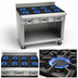 Thumbnail image #3 for Imperial Spec Series 36-Inch Heavy Duty 6 Open Burner Gas Range with Open Cabinet Base, 240,000 BTU