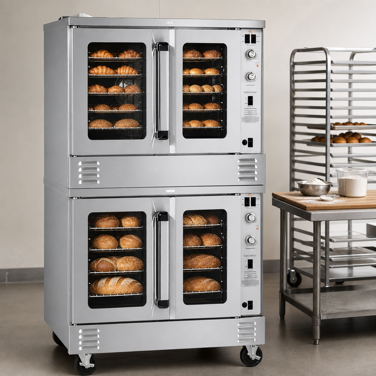 Product image #3 for Southbend Platinum Double Deck Bakery-Depth Electric Convection Oven with Standard Controls and Dependent Glass Doors