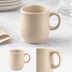 Thumbnail image #3 for Winco 8 oz Tan Melamine Bulbous Mug with Handle