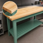 Thumbnail image #4 for John Boos Classic C6025-2S 60 x 25-Inch Maple Wood Top Work Table with Oil Finish and Two Slatted Undershelves