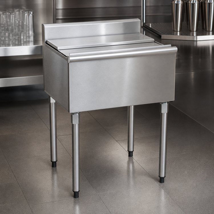 Product image #3 for Eagle Group 1800 Series 24-Inch Wide Underbar Ice Chest with 8-Inch Deep Insulated Bin