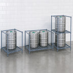 Thumbnail image #3 for Quantum 184834DGY Modular Wire Keg Dunnage Rack, 3-Keg Capacity, Gray Epoxy Antimicrobial Finish