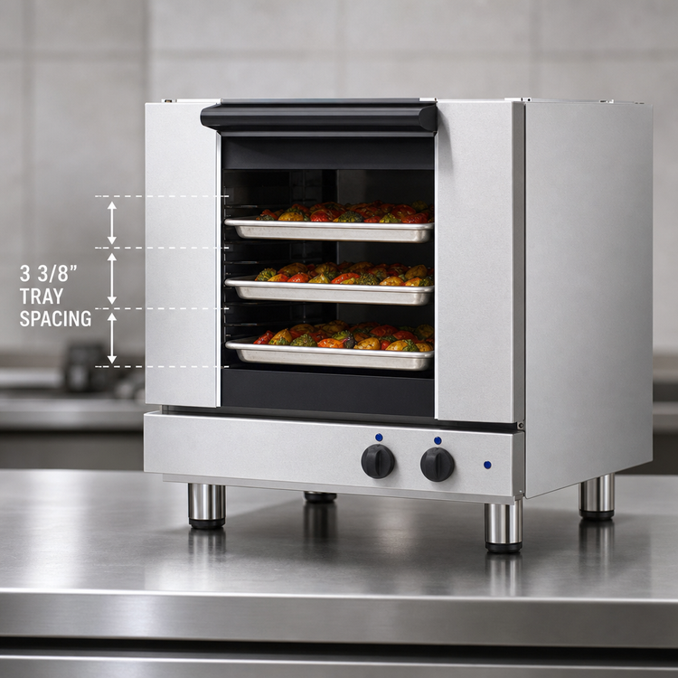 Product image #3 for Turbofan E23M3 Half-Size 3-Pan Manual Electric Countertop Convection Oven