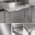 Thumbnail image #3 for John Boos Stallion 120 x 30-Inch Stainless Steel Work Table with 5-Inch Backsplash and Safety Edge