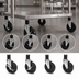 Thumbnail image #3 for Advance Tabco 5-Inch Swivel Rubber Stem Casters, Set of 4 with 2 Brakes