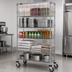 Thumbnail image #3 for Quantum Post Basket Cart, 36 x 24 x 80 Inches, Chrome Plated, 1,200 lb. Capacity