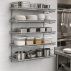 Thumbnail image #3 for Eagle Group QuadTruss S4-5B-SSW1830C 5-Tier Wall-Mounted Wire Shelf Kit, 30 x 18 Inches, Chrome