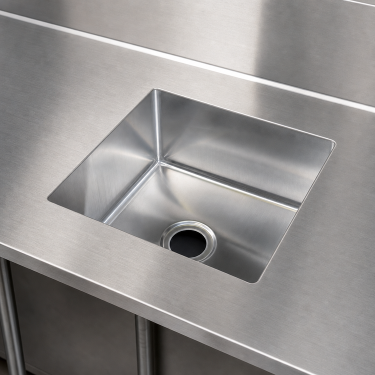Product image #3 for John Boos 1-Compartment Weld-In Undermount Stainless Steel Sink