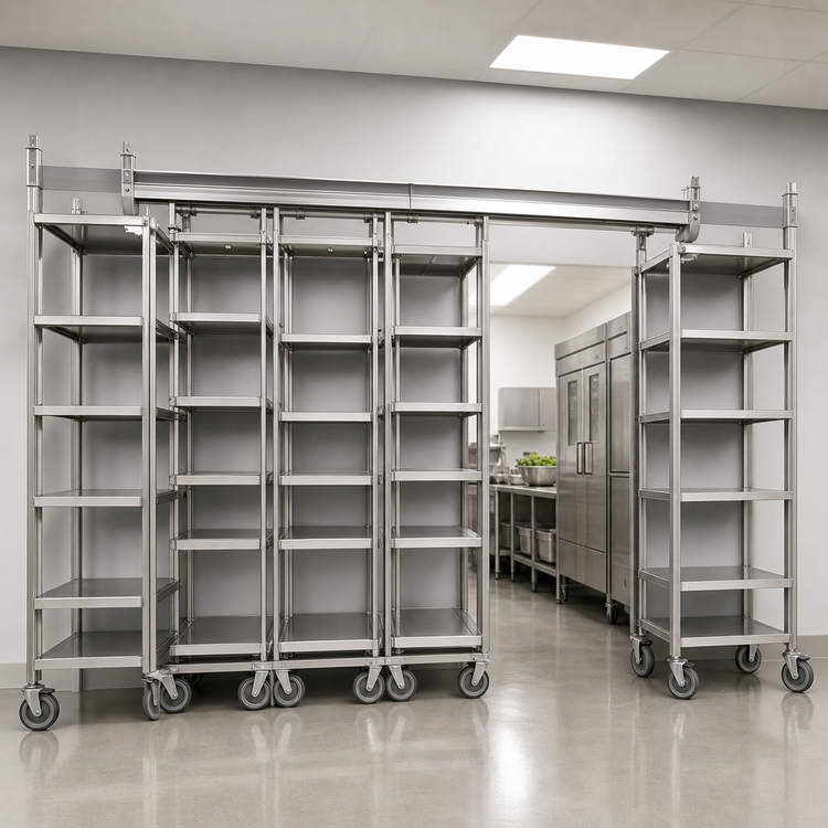 Product image #3 for Metro TOP-TRACK 17-Foot Chrome High-Density Storage Track Set
