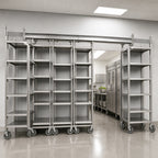 Thumbnail image #3 for Metro TOP-TRACK TTS17NA 17-Foot Chrome Overhead Track Set for Shelving