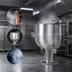 Thumbnail image #3 for Legion LSP-50 50-Gallon Stationary Direct Steam Kettle with Pedestal Base